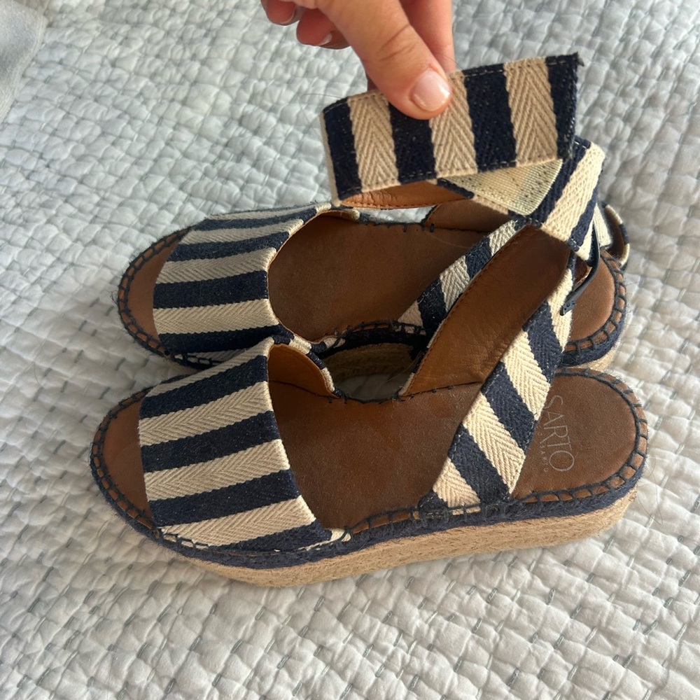 Franco Sarto Platform Stripe Sandal